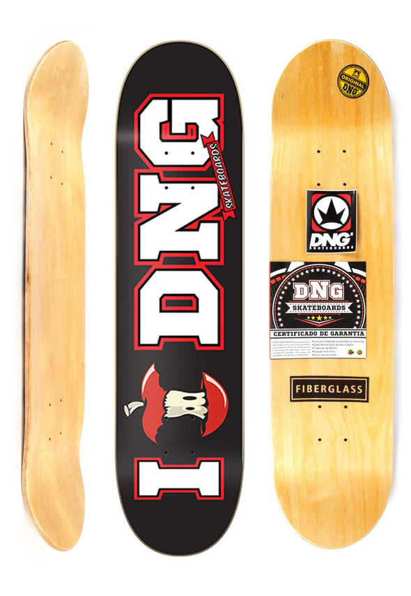 DNG Skateboards - shape street - fibra de vidro - profissional - I Love DNG