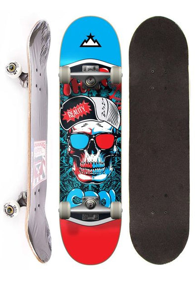 Skate Completo Semi Profissional Reality - SKULL 3D