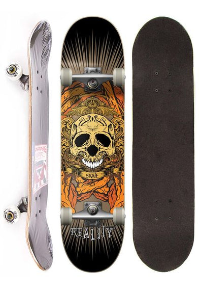 Reality Skateboard Semi-profissional completo - Skull smile