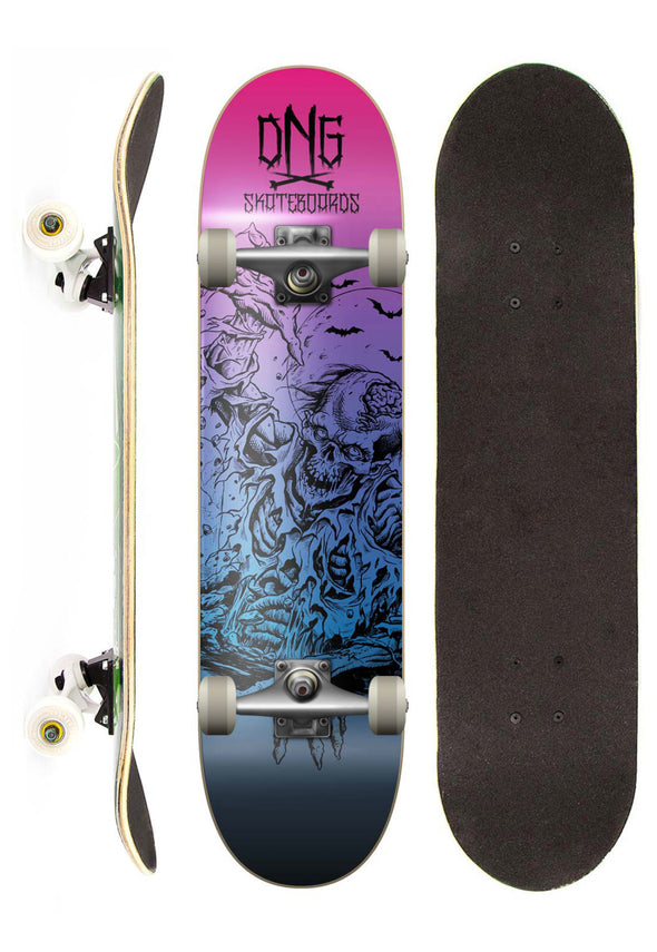 DNG Skateboards Skate Completo DNG Profissional Skull Dead Street 7,5"