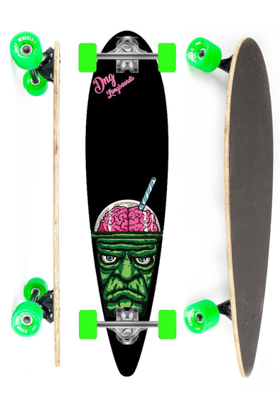 DNG SKATEBOARDS LONGBOARD WAIPAHU BRAIN DNG PRETO