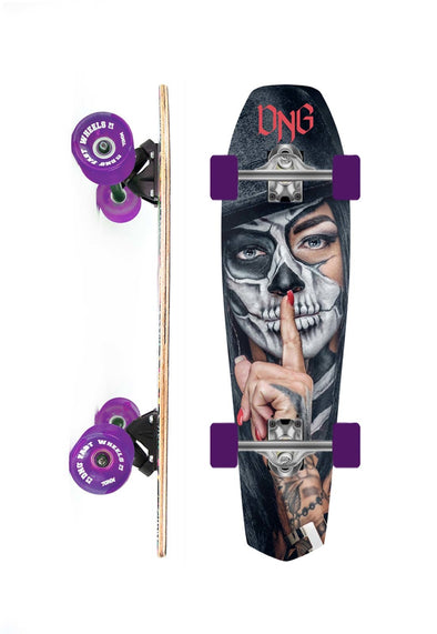 DNG SKATEBOARDS CRUISER COFFIN QUIET DNG GIRL PRETO