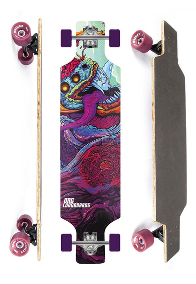 DNG SKATEBOARDS LONGBOARD GRAMP MONSTER DNG ROXO